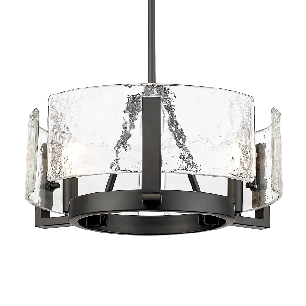 Golden Lighting Aenon 3-light Chandelier in Matte Black